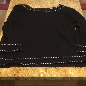 dressbarn 3/4 length sleeve black sweater